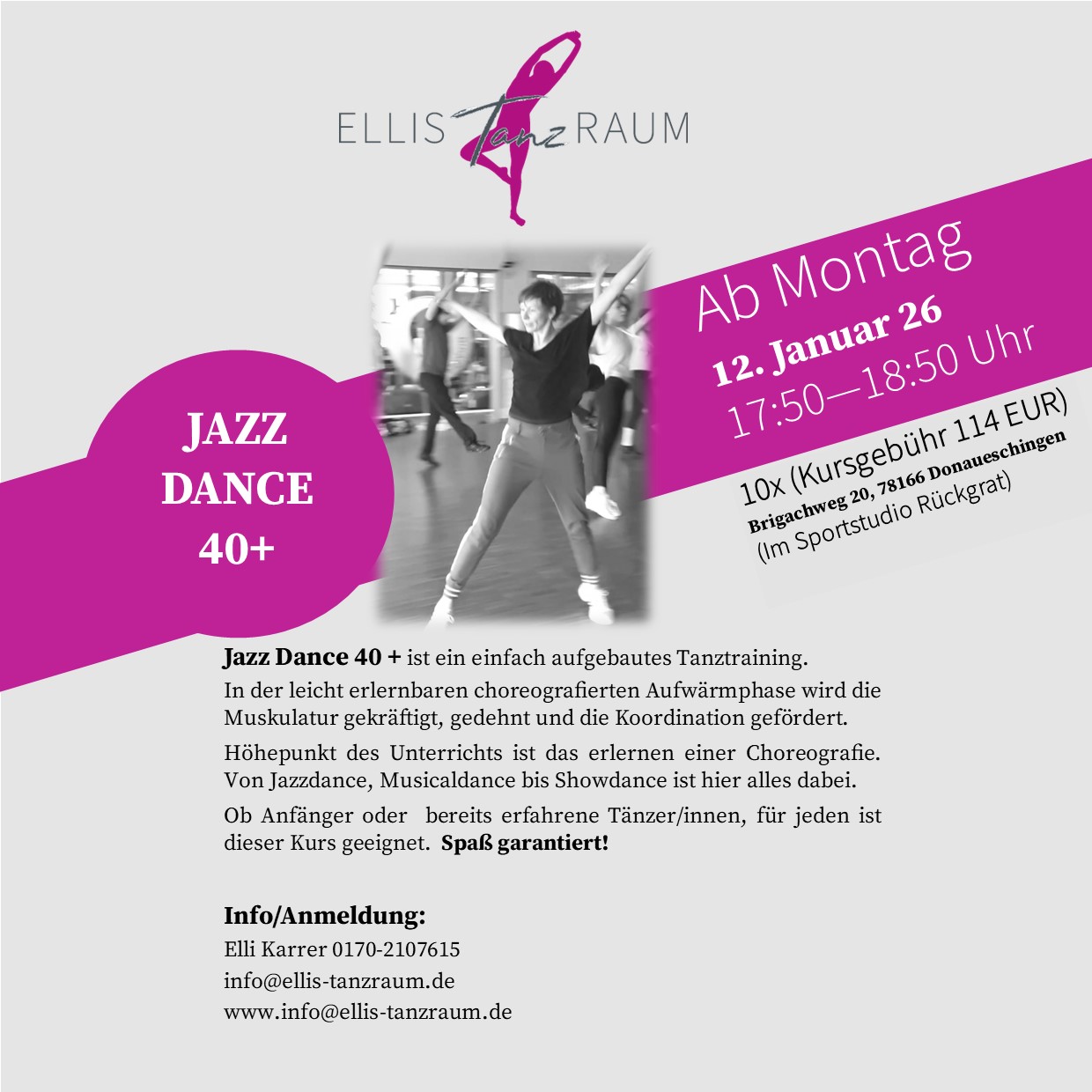 Jazzdance 40 ab Januar 26